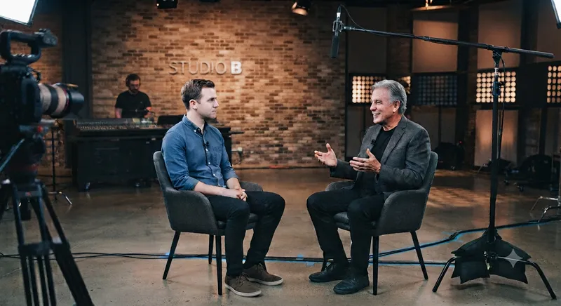 Professional Boom Operation for Seated Interviews